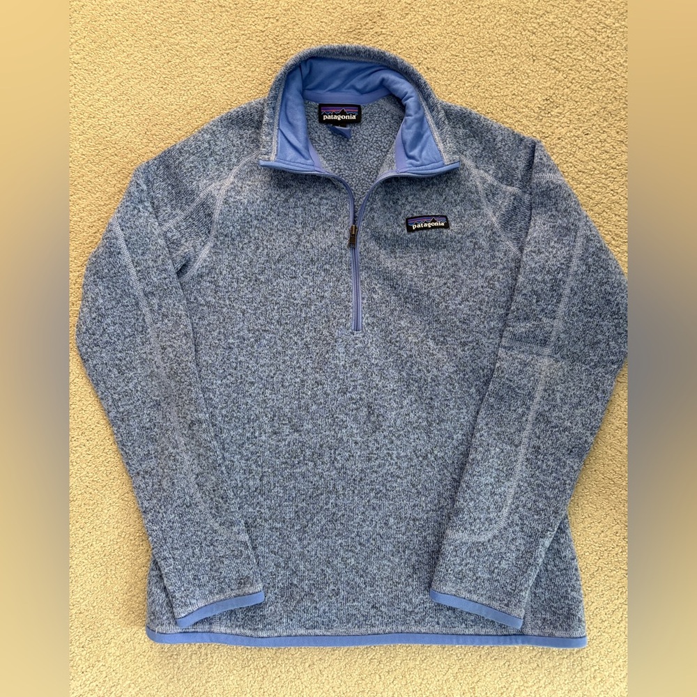 Patagonia Blue Quarter-Zip Fleece Pullover